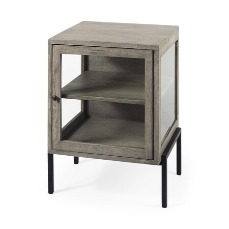 Gfancy Fixtures Rustic Dark Grey & Black Shadowbox Cabinet GF3094113